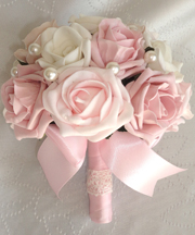 Vintage Pink Flower Girl Posy